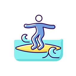 Crumbly Waves Surfing  Icon