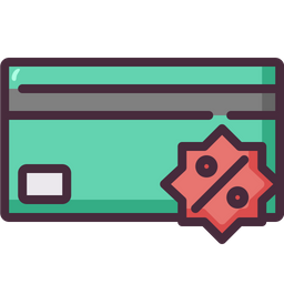 Credit Card Discount  Icon