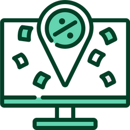 Localização com desconto  Ícone