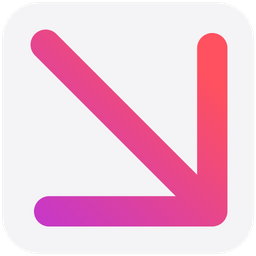 Down Right Arrow  Icon