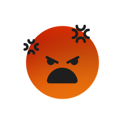 Angry Face Expression  Icon