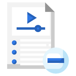 Delete Video File  Icon