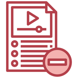 Delete Video File  Icon