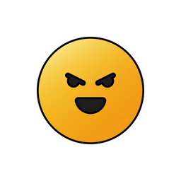 Evil Laugh Face  Icon