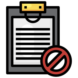 Banned Document  Icon