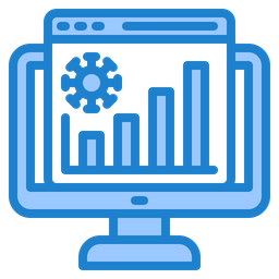 Gráfico de coronavírus  Ícone