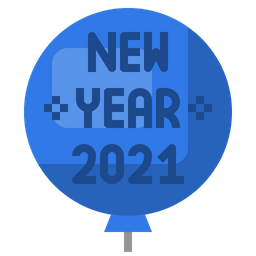 Happy New Year Balloon  Icon