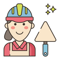 Builder Female  Icon