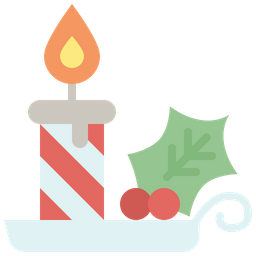 Vela de navidad  Icono