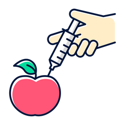 Apple With Syringe  Icon