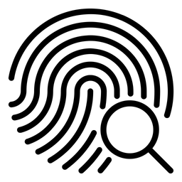 Fingerabdruckuntersuchung  Symbol