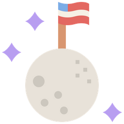 Flag On The Moon  Icon