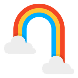 Nube arcoiris  Icono