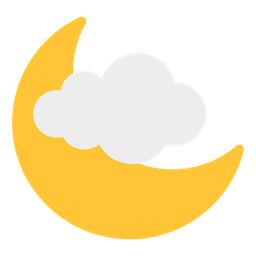 Noche nublada  Icono