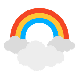 Nube arcoiris  Icono