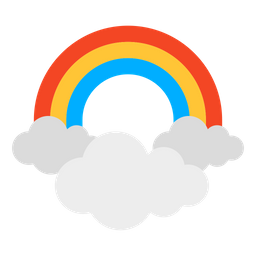 Wolke regenbogen  Symbol