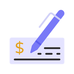 Cheque Payment  Icon