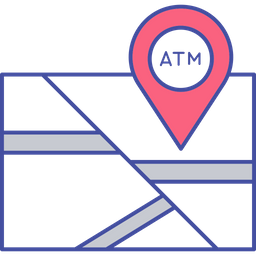 Localização do caixa eletrônico  Ícone
