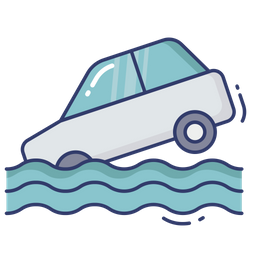 Car In Water  Icon