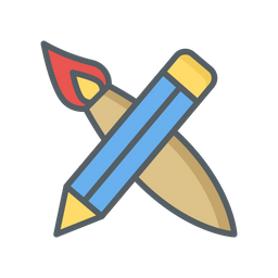 Brush And Pencil  Icon