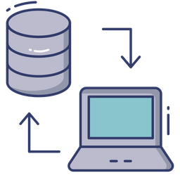 Transferencia de base de datos  Icono