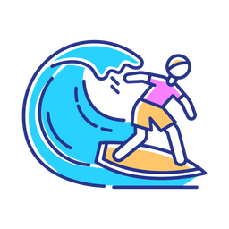 Surf Ao Ar Livre Esportes Aquaticos Ícone