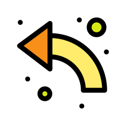 Curved Left Arrow  Icon