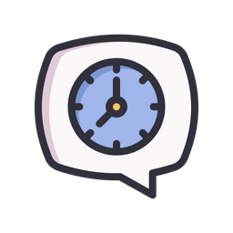 Chat message clock  Icon