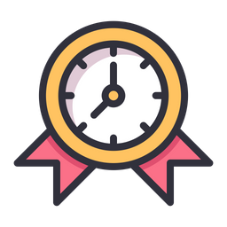 Clock ribbon  Icon