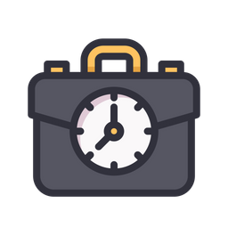 Briefcase clock  Icon