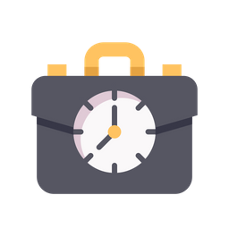 Briefcase clock  Icon