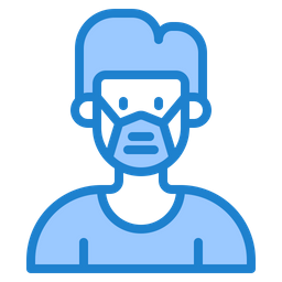 Man Waring Mask  Icon