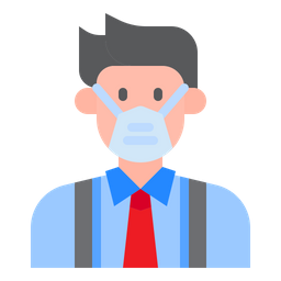 Man Waring Mask  Icon