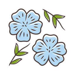 Blue Flax Plant  Icon