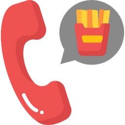 Online food Call  Icon