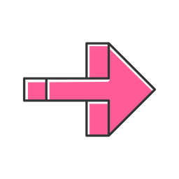 Pink right arrow  Icon