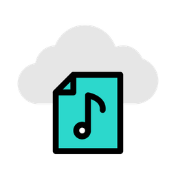 Archivo de música en la nube  Icono