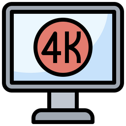 4 K Fernseher  Symbol