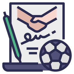 Fußballvertrag  Symbol