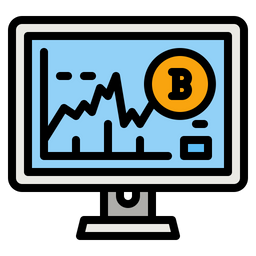 Bitcoin Graph  Icon