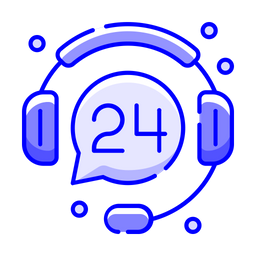 24 Hours Support  Icon