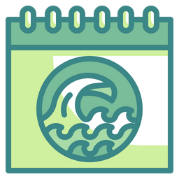 Calendar Ocean Sea Ecology Date  Icon