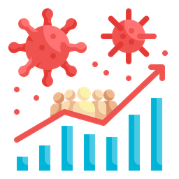 Gráfico do paciente corona  Ícone
