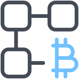 Cadena de bloques bitcoin  Icono