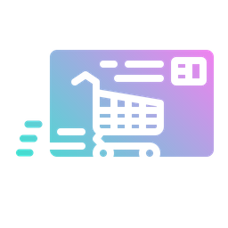 Einkaufen mit Kreditkarte  Symbol