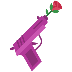 Gun and rose  Icon