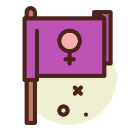 Feminismus Flagge  Symbol