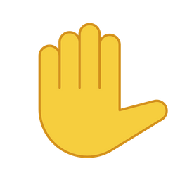 Erhobene Hand  Symbol