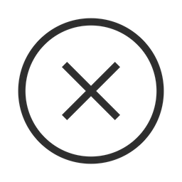 Block Delete Cancel Failure Round  Icon