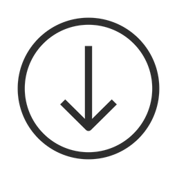 Down Arrow Circle  Icon